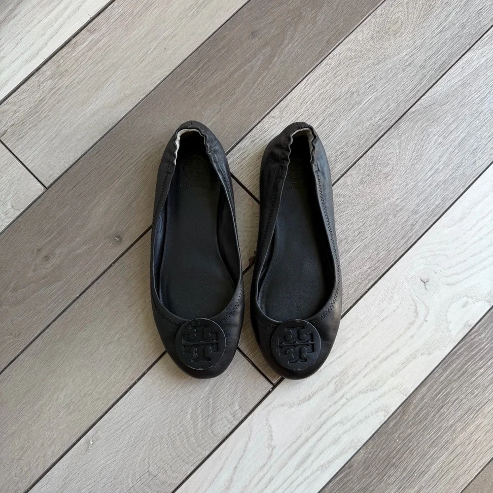 Tory Burch Minnie Travel Leather Ballet Flats